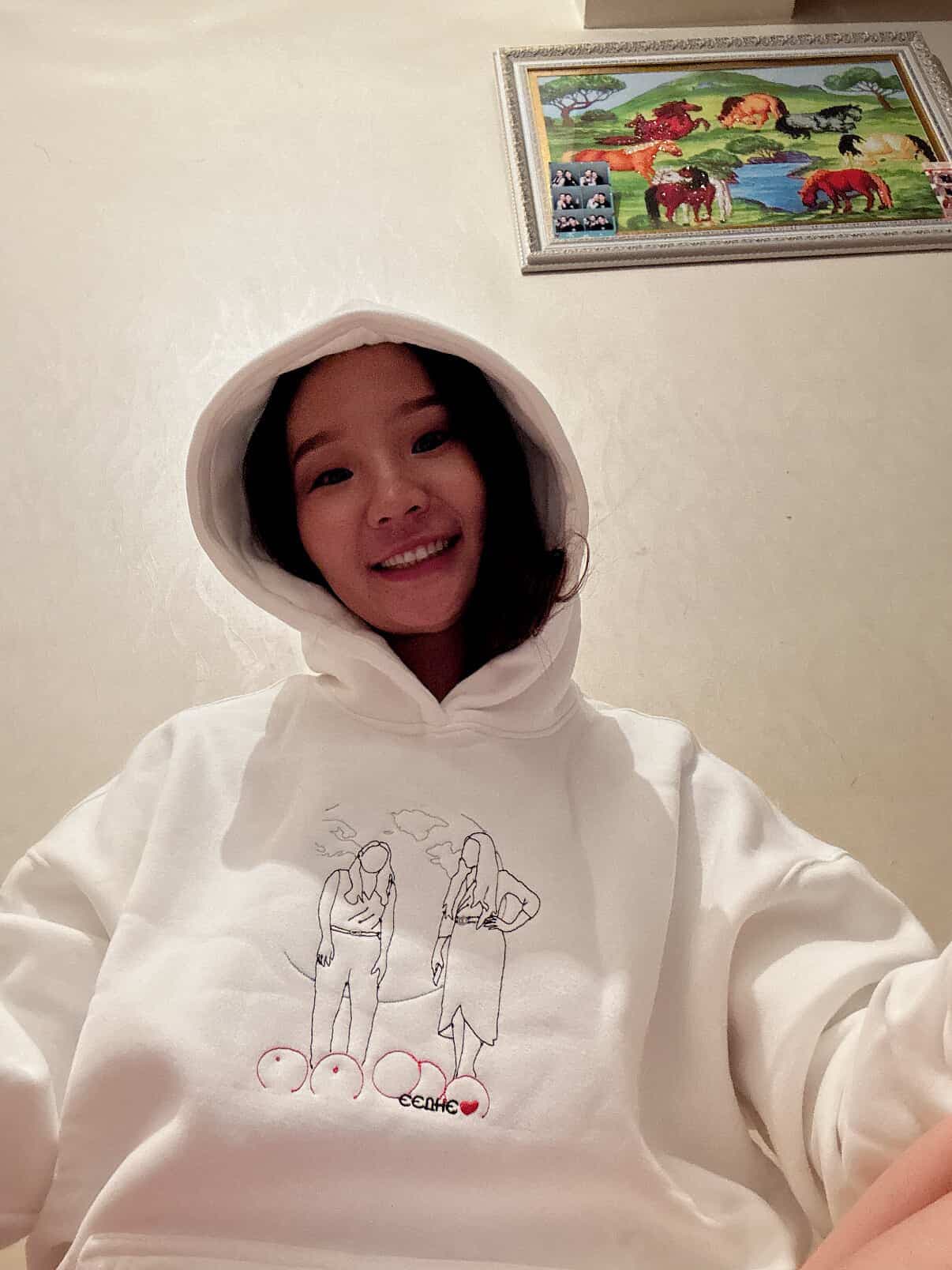 Custom printed hoodie sample