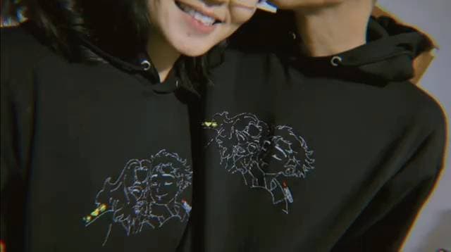 Custom printed hoodie sample