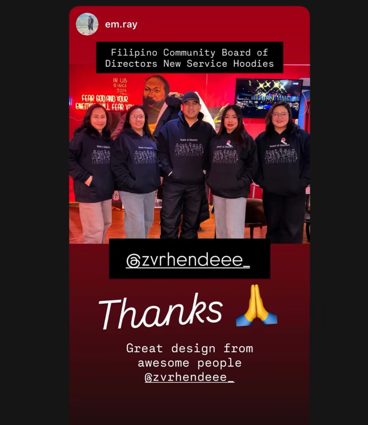 Custom printed hoodie sample